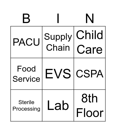 Internship Scavenger Hunt Bingo Card