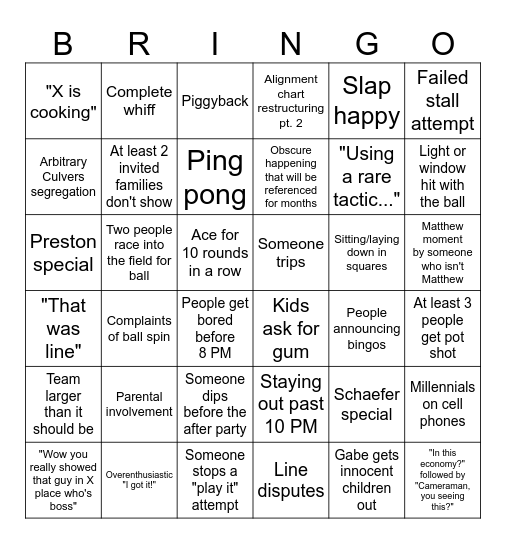 4-Square Bingo 2 Bingo Card