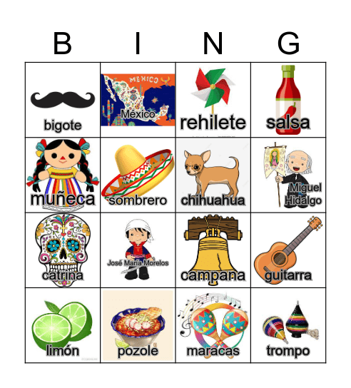 MÉXICO Bingo Card