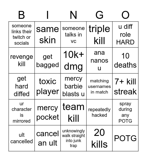 silly ow2 bingo Card