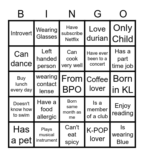 Bingo - Batch 3 Bingo Card