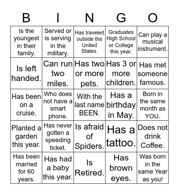 BEEN BINGO Card