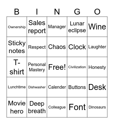 VALUE DAY 2024 Bingo Card