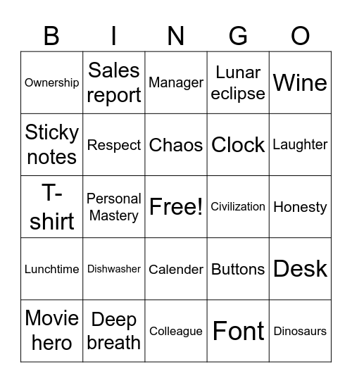 VALUE DAY 2024 Bingo Card