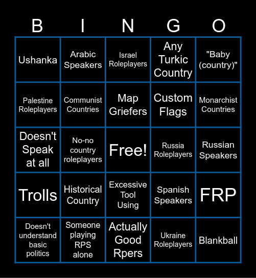 CBW Bingo Card