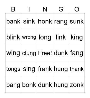Glued Sounds BINGO! Bingo Card