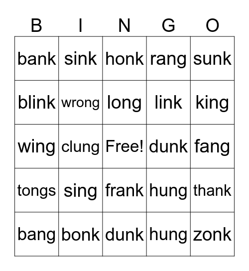 Glued Sounds BINGO! Bingo Card