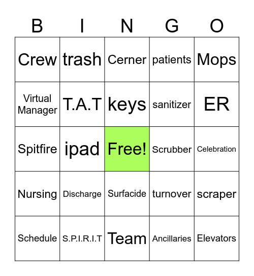 EVS Bingo Card