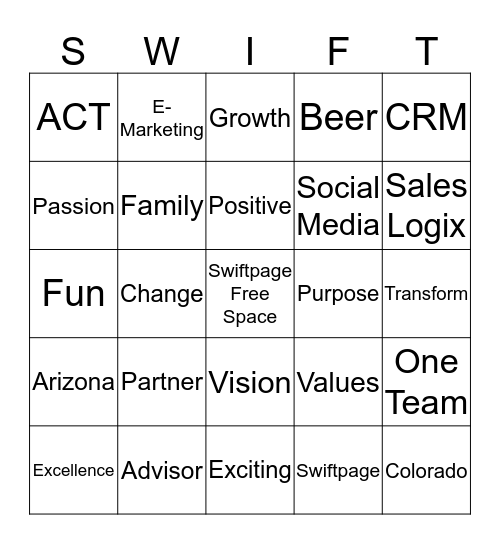 John Oechsle Buzzword Bingo Card