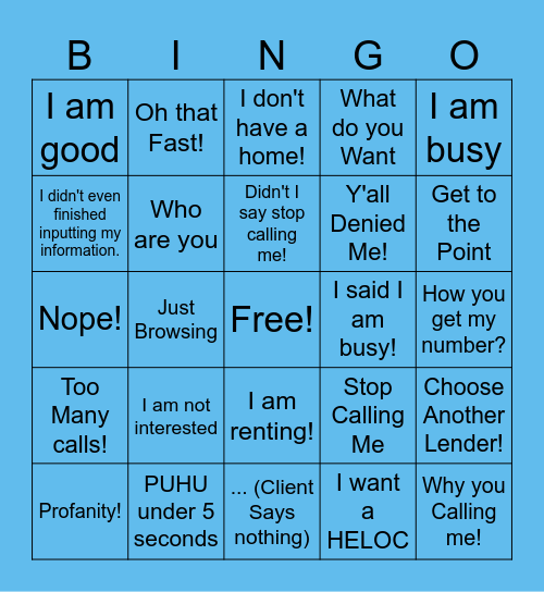 ARP BINGO Card