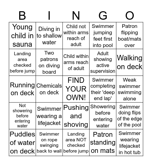 Walk + Spot Bingo Card