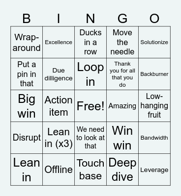 Mandatory FUN Bingo Card