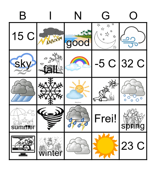 das Wetter 1 Bingo Card