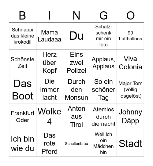 Deutsches Calvijn-Bingo Card