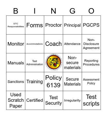 Test Security Bingo Card