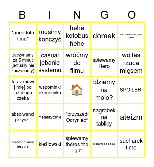 DKF Bingo Card