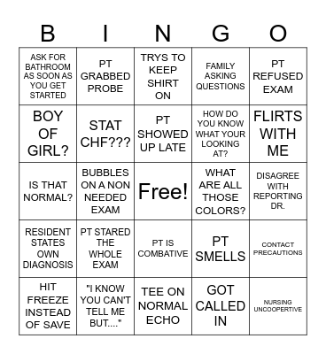 ECHO Bingo Card