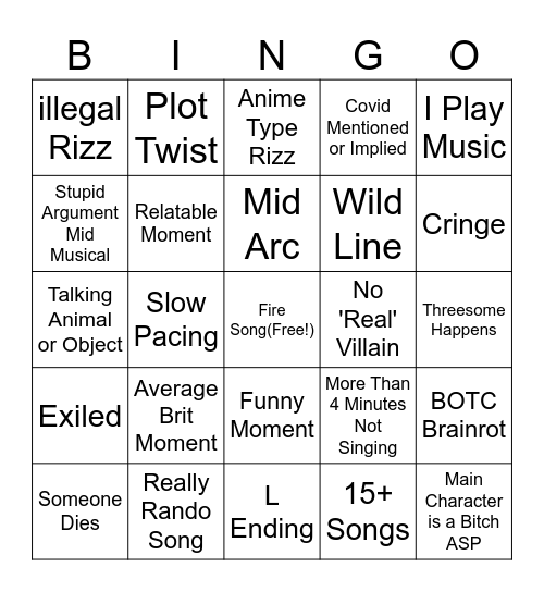 SIX Bingo Card