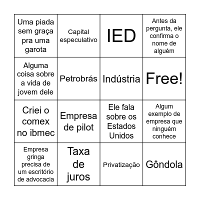 Márcio Bingo Card