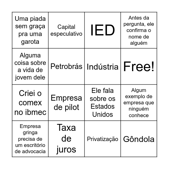 Márcio Bingo Card