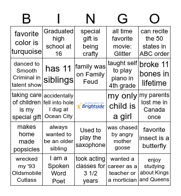 Staff Bingo Card