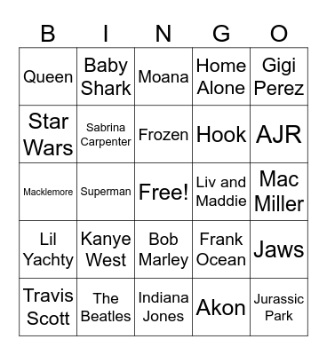 Friday the 13th Bingo Card