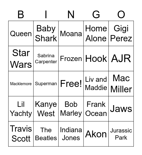 Friday the 13th Bingo Card