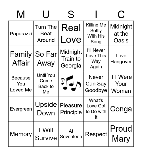 Divas Bingo Card