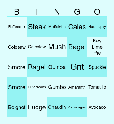 US Foods and others Bingo Card