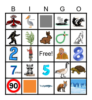 Ojibwe Language Bingo Card