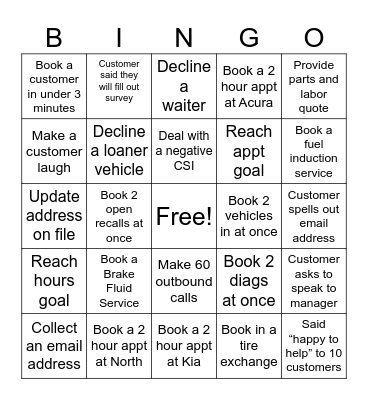 BDC Bingo Card