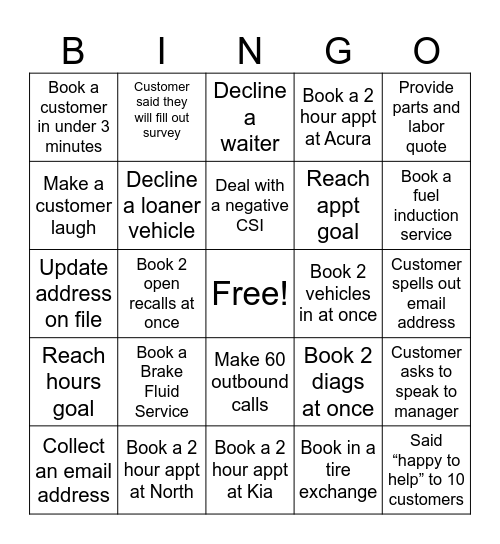 BDC Bingo Card