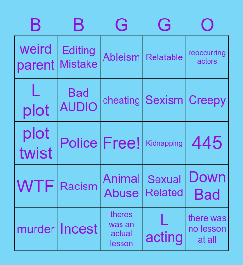 tmrws teachings Bingo Card