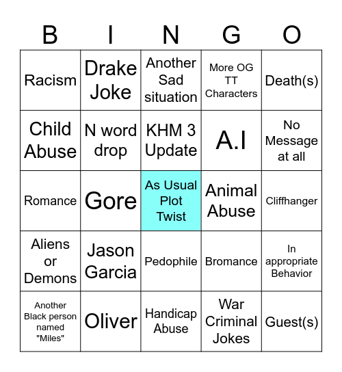 Tomorrow's Teachings Bingo 7 Bingo Card