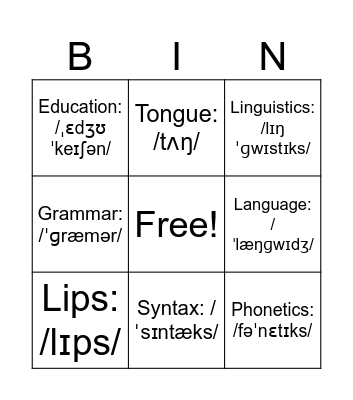 fUN Bingo Card