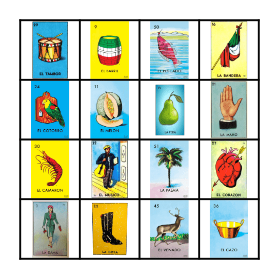 Loteria Bingo Card