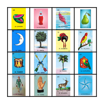 Loteria Bingo Card