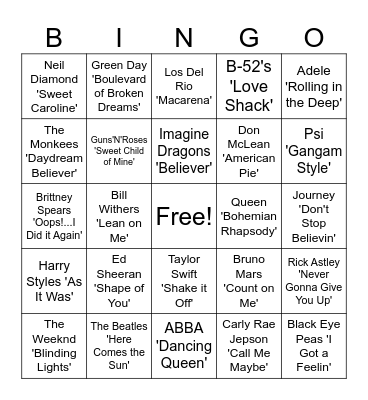 CPS Music BINGO! Bingo Card