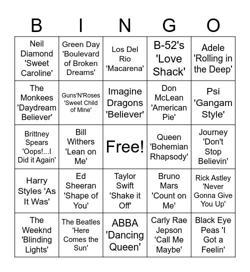 CPS Music BINGO! Bingo Card