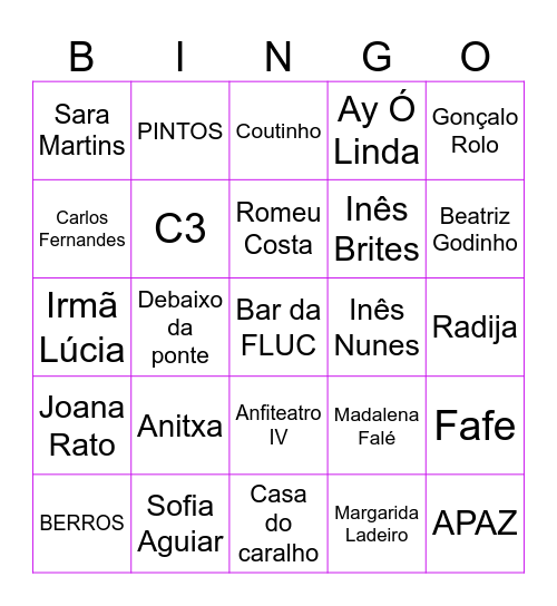 Prostituta's Bingo Board Bingo Card