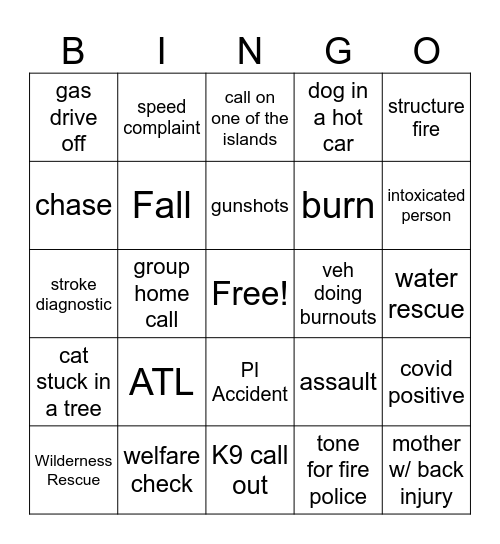 Friday the 13th BINGO Card