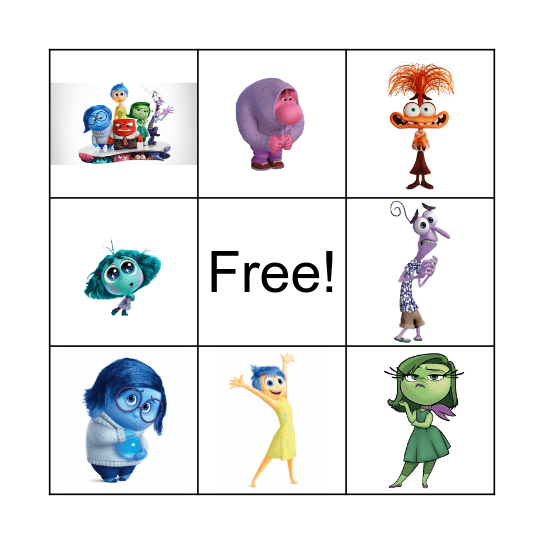 Inside Out Bingo Card