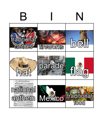 Mexico's Independence Bingo Card