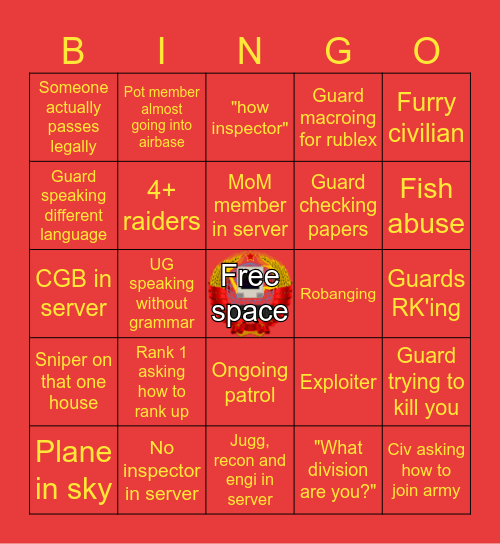 Papers pls bingo Card