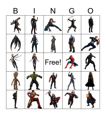 MARVEL Bingo Card