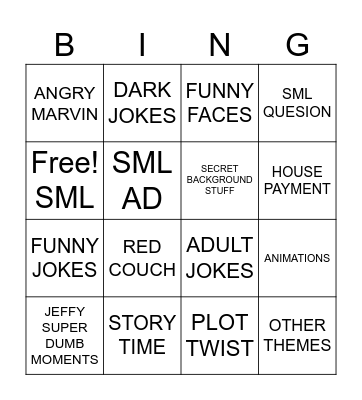 SML Bingo Card