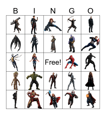 MARVEL Bingo Card