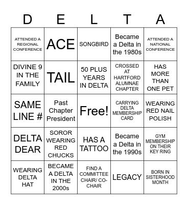 SISTERHOOD MONTH Bingo Card