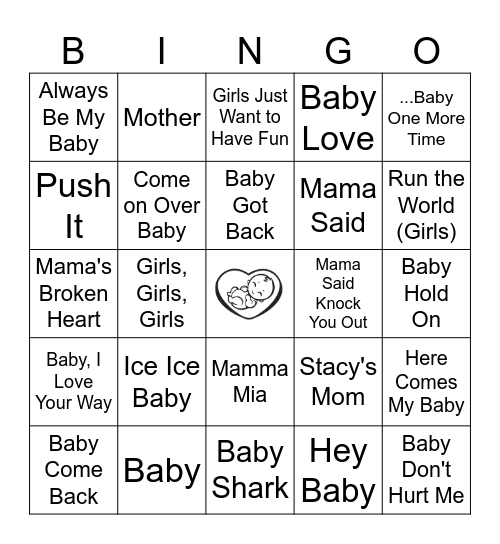 Baby Girl! Bingo Card