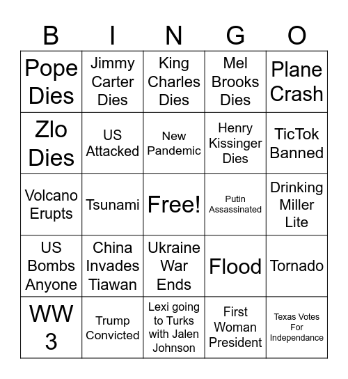 2024 Bingo Card